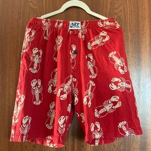Lazy One Red Lobster Print Shorts